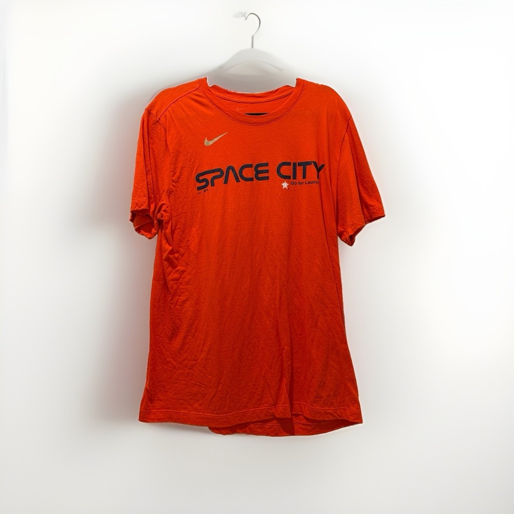 Mens Nike Houston Astros Space City Tee Shirt Orange Large